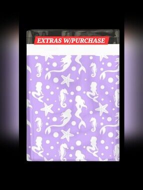 20ct. 12x15.5 Mermaids Polymailers Random Thank You Cards And Stickers